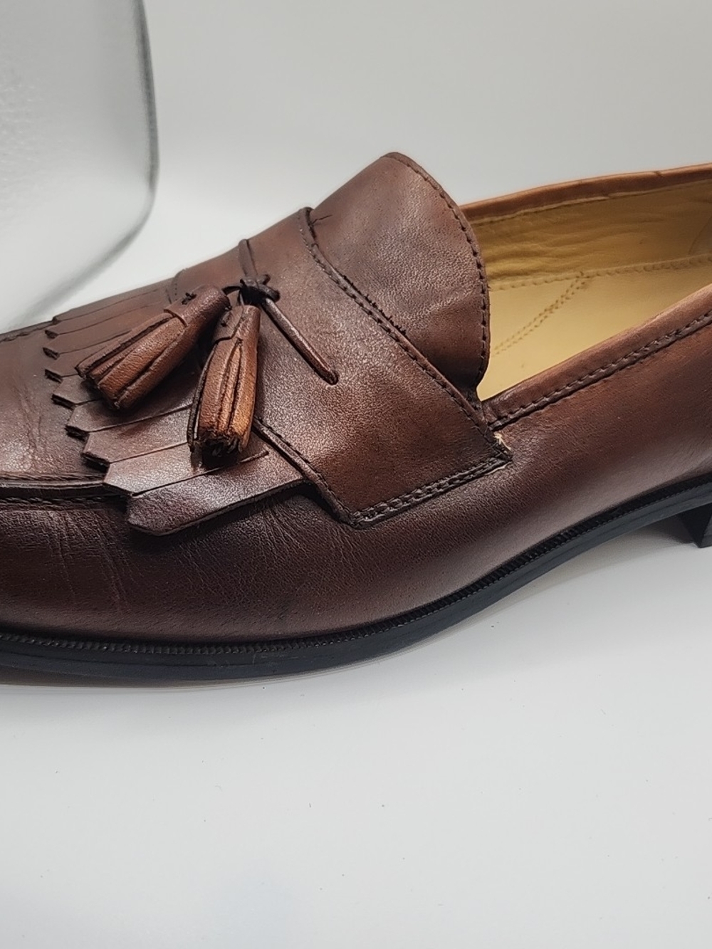 Men's Brown Tassel Loafers 10.5 - Picture 10 of 16